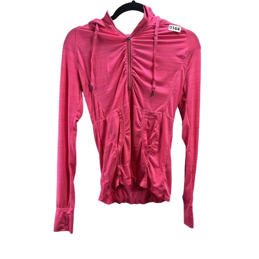 Tangerine Women Pink Athletic Quarter Zip Long Sleeve Sweatshirt Top Size S